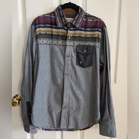 Staple - Men’s Knitted Detail Button Down - Picture 2 of 5